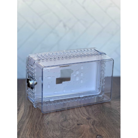 White-Rodgers Large Clear Plastc Guard 6 3/8x 3 1/2x 3 1/4 Dual Mount with Solid/ Ring Base 853